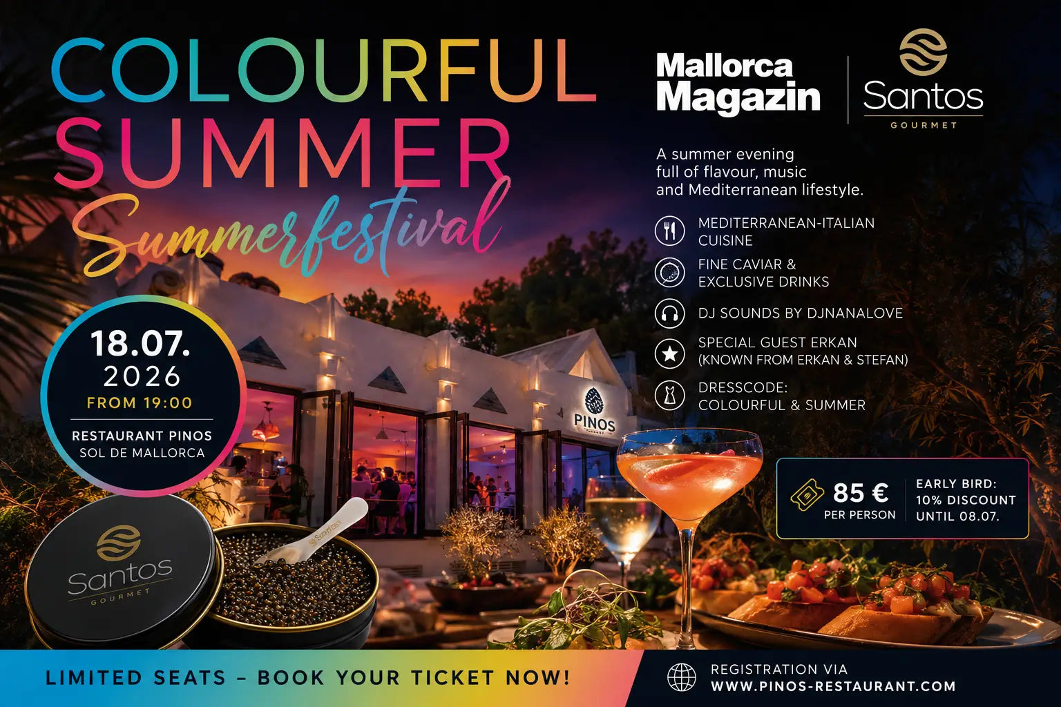 Santos Gourmet at the Colourful Summer – Mallorca Magazin Summer Festival Santos Gourmet