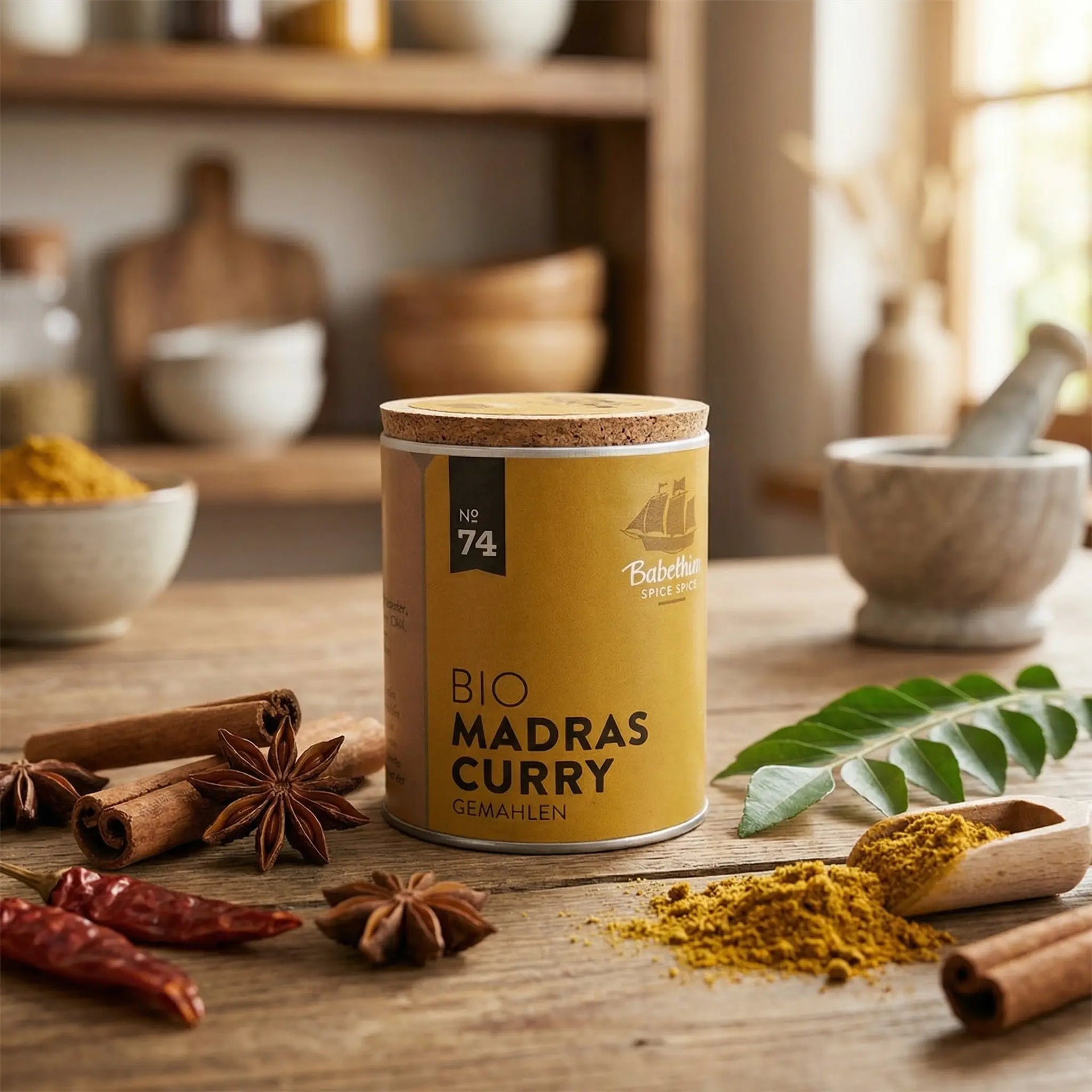 BIO-Madras Curry Dose 50g Santos Gourmet