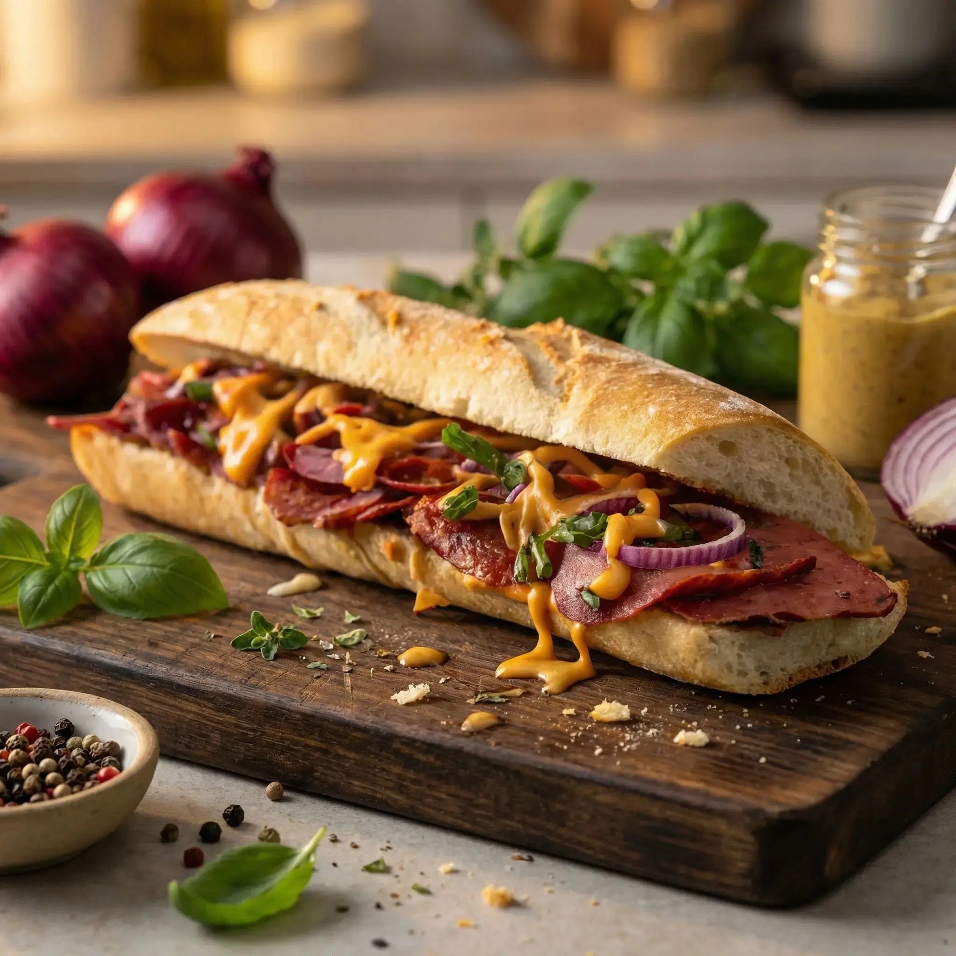 Gourmet Baguettes - 3 Pack with Chicken, Jamon & Veggie Fillings from santos gourmet Santos Gourmet