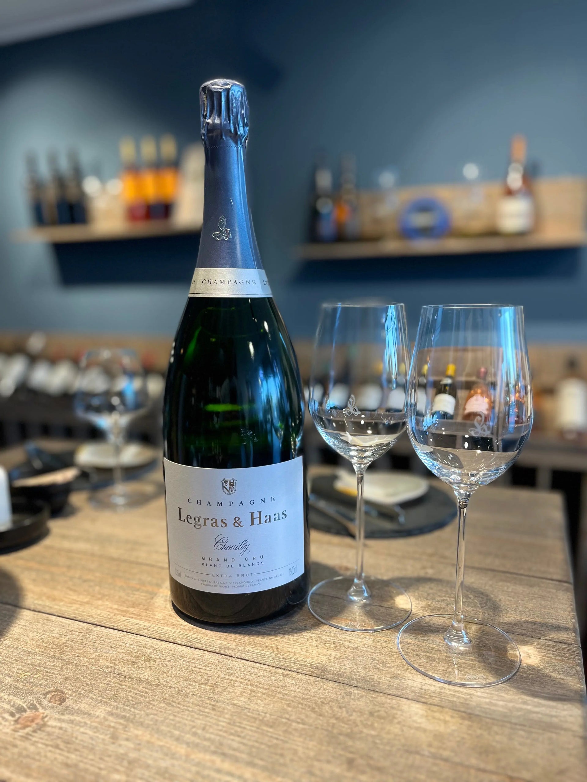 Champagne Legras & Haas Blanc de Blancs Grand Cru | 1.5 l Magnum Santos Gourmet