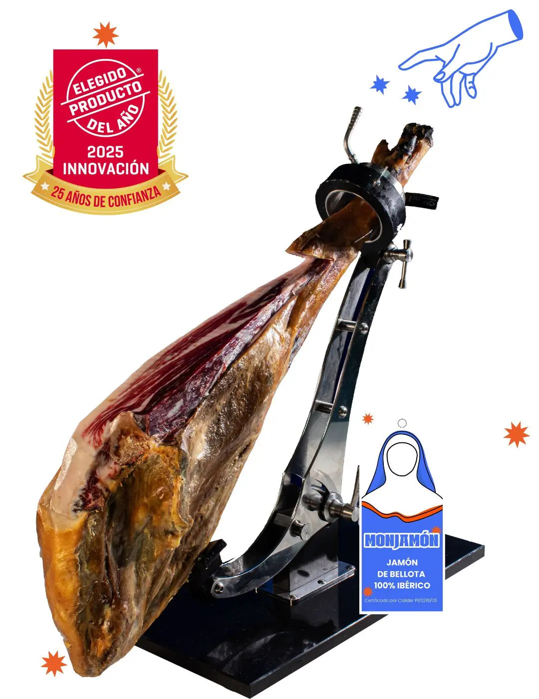 Jamón de Bellota 100% Ibérico +42 Meses | Certificado BRIDA NEGRA MONJAMON Y MAS