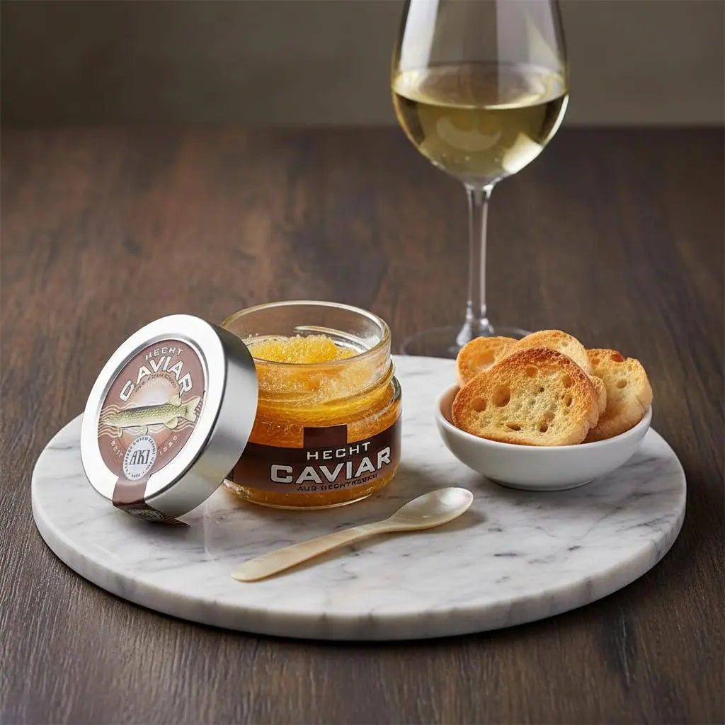 AKI Pike Caviar - Premium Quality, Golden Yellow, Affordable Luxury for Special Occasions Santos Gourmet