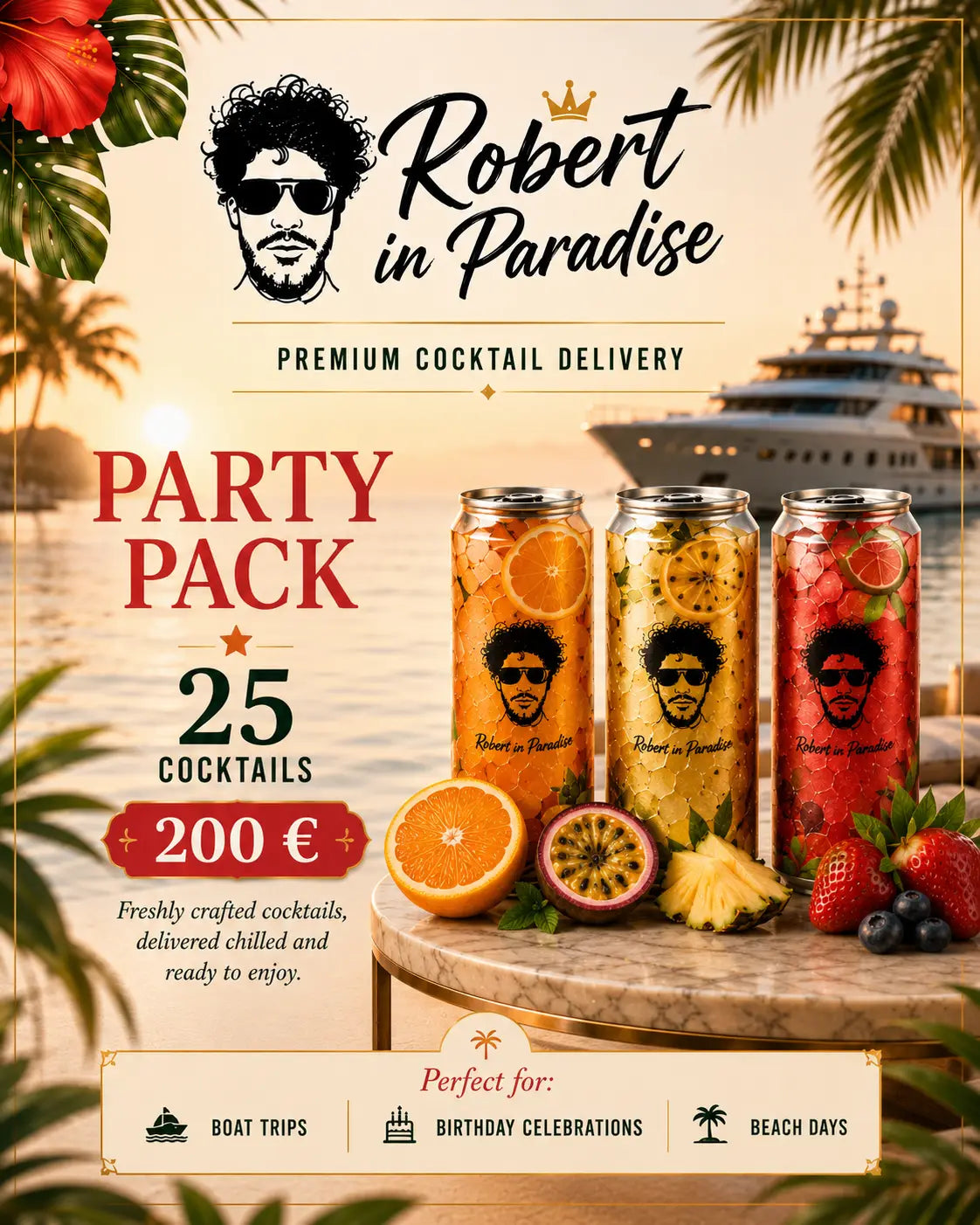 Party Pack – 25 Premium Cocktails Santos Gourmet
