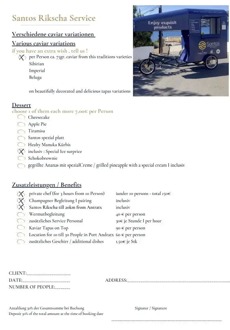 Santos Rickshaw Service Santos Gourmet