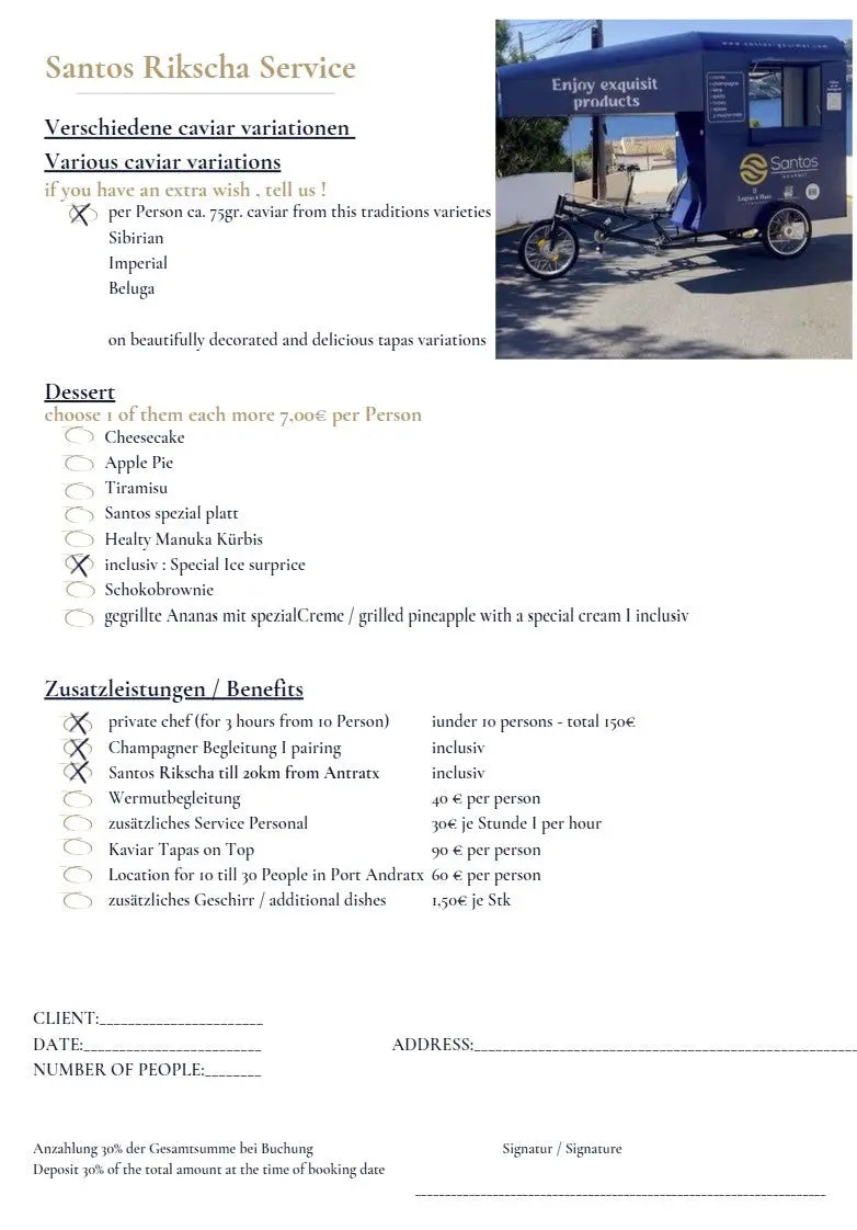 Santos Rickshaw Service Santos Gourmet