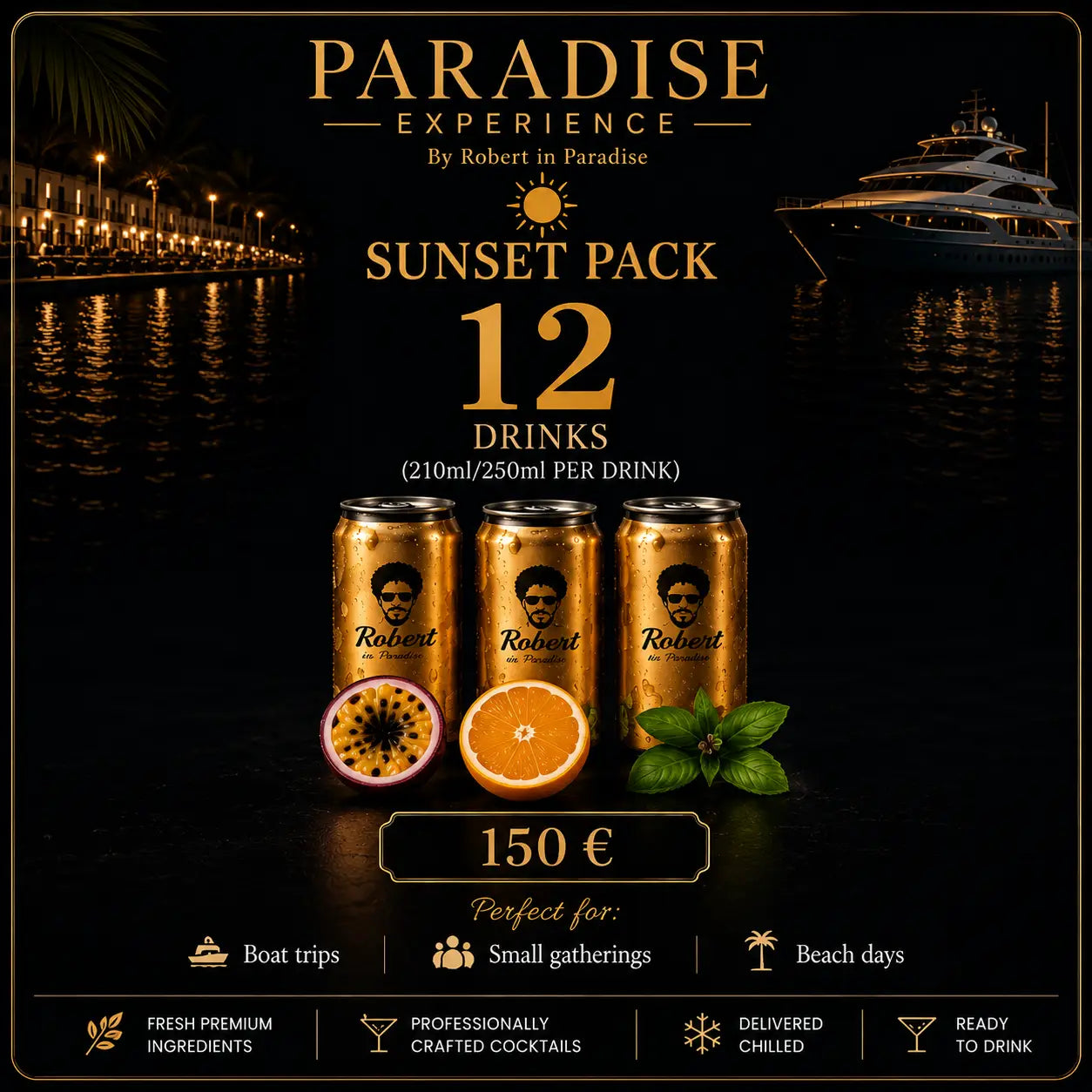 Sunset Pack – 12 Premium Cocktails Santos Gourmet