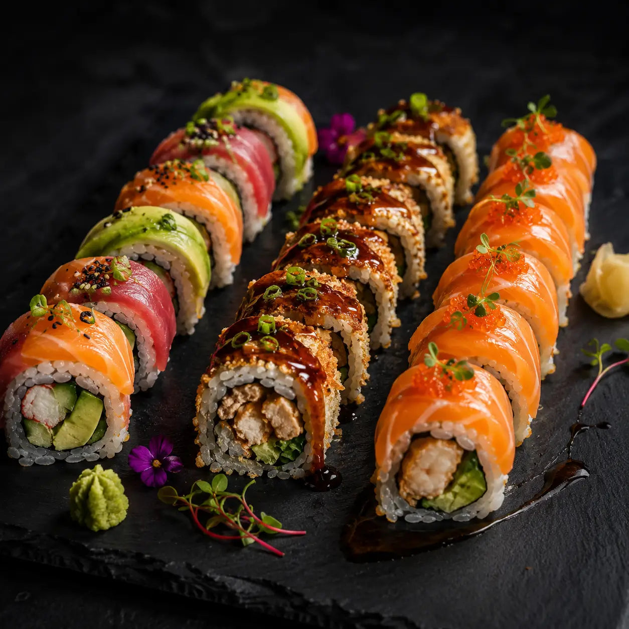Sushi Roll Selection – Choose 3 Rolls Santos Gourmet