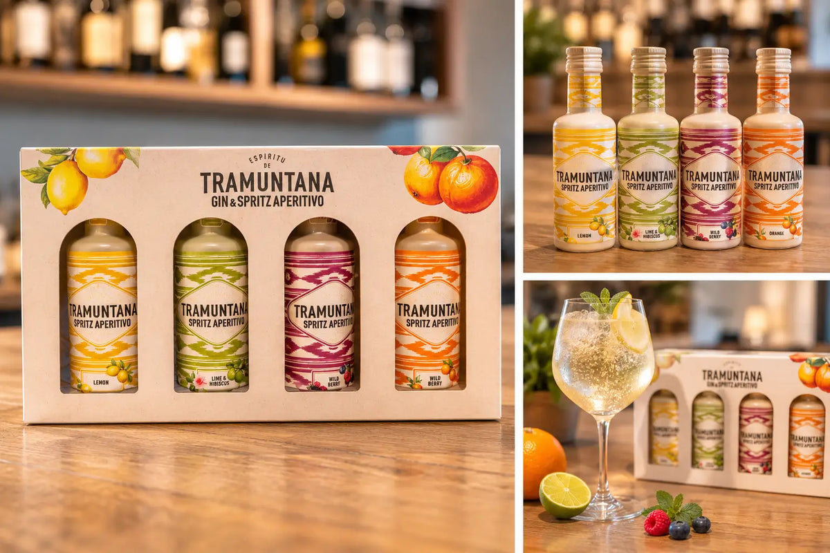 Tramuntana Gin & Spritz Aperitivo Gift Set – 4 x 100 ml Santos Gourmet