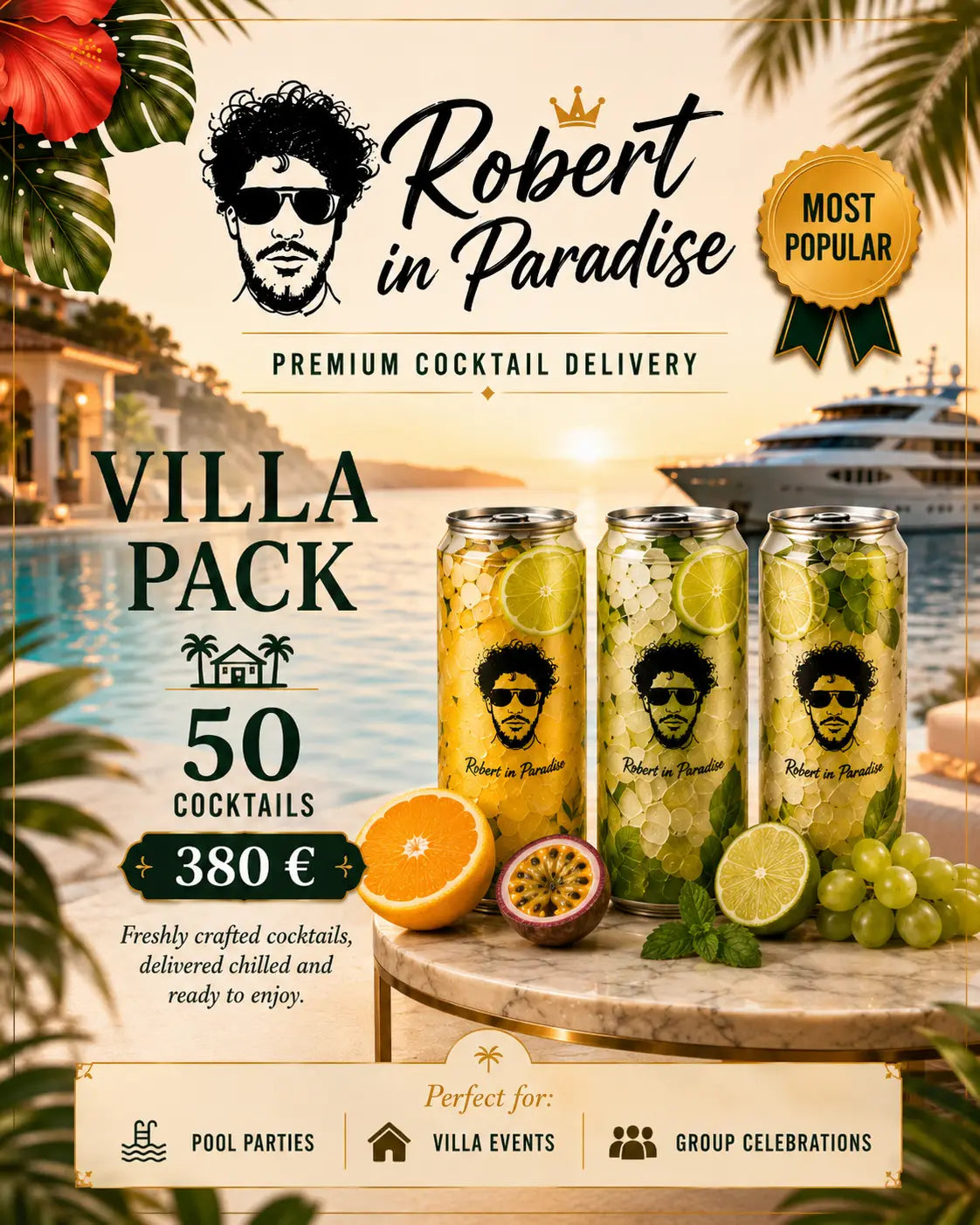 Villa Pack – 50 Premium Cocktails Santos Gourmet