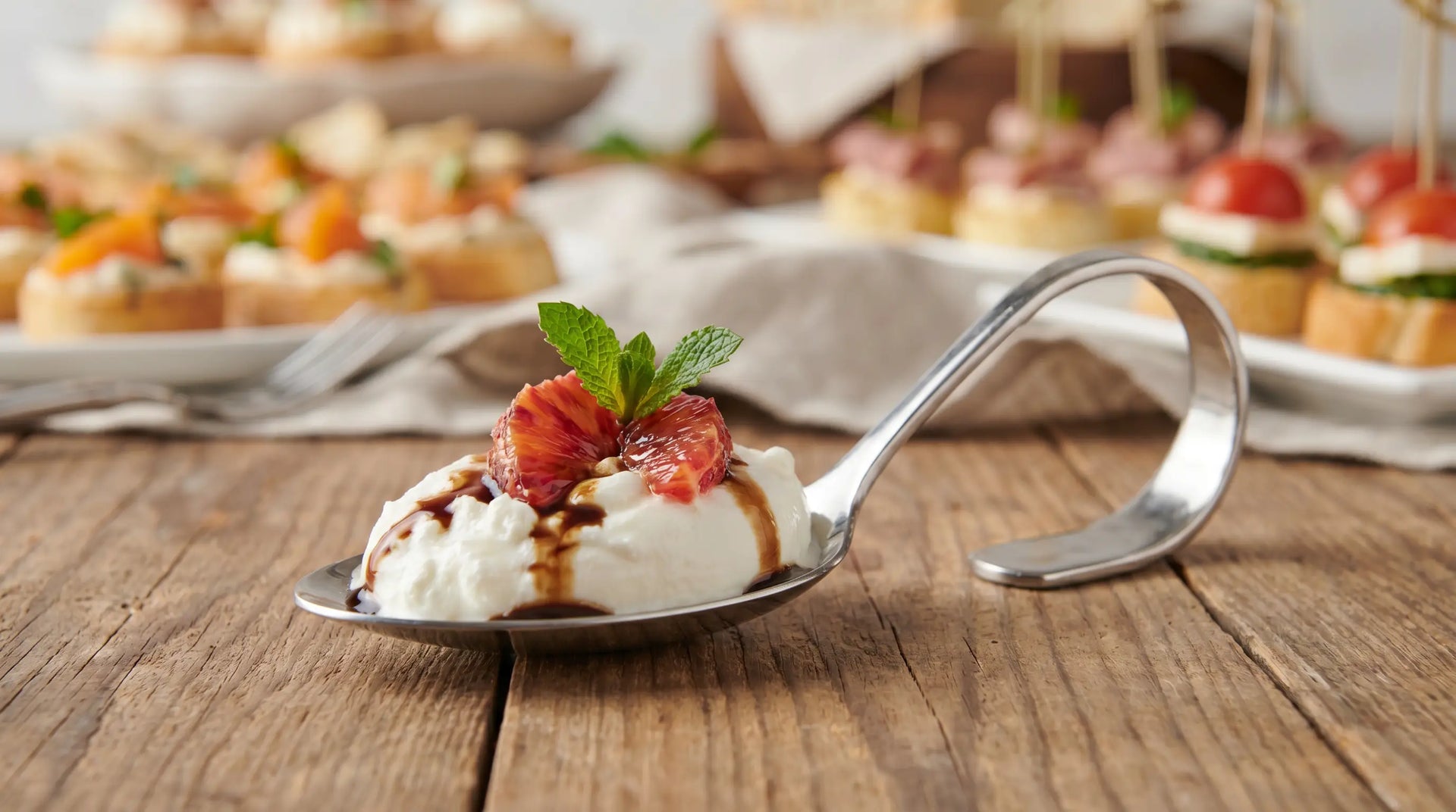 burrata spoon (10pcs) from santos gourmet Santos Gourmet