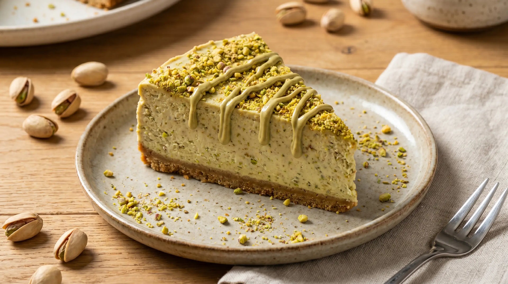 catering Pistachio Cheesecake Santos Gourmet