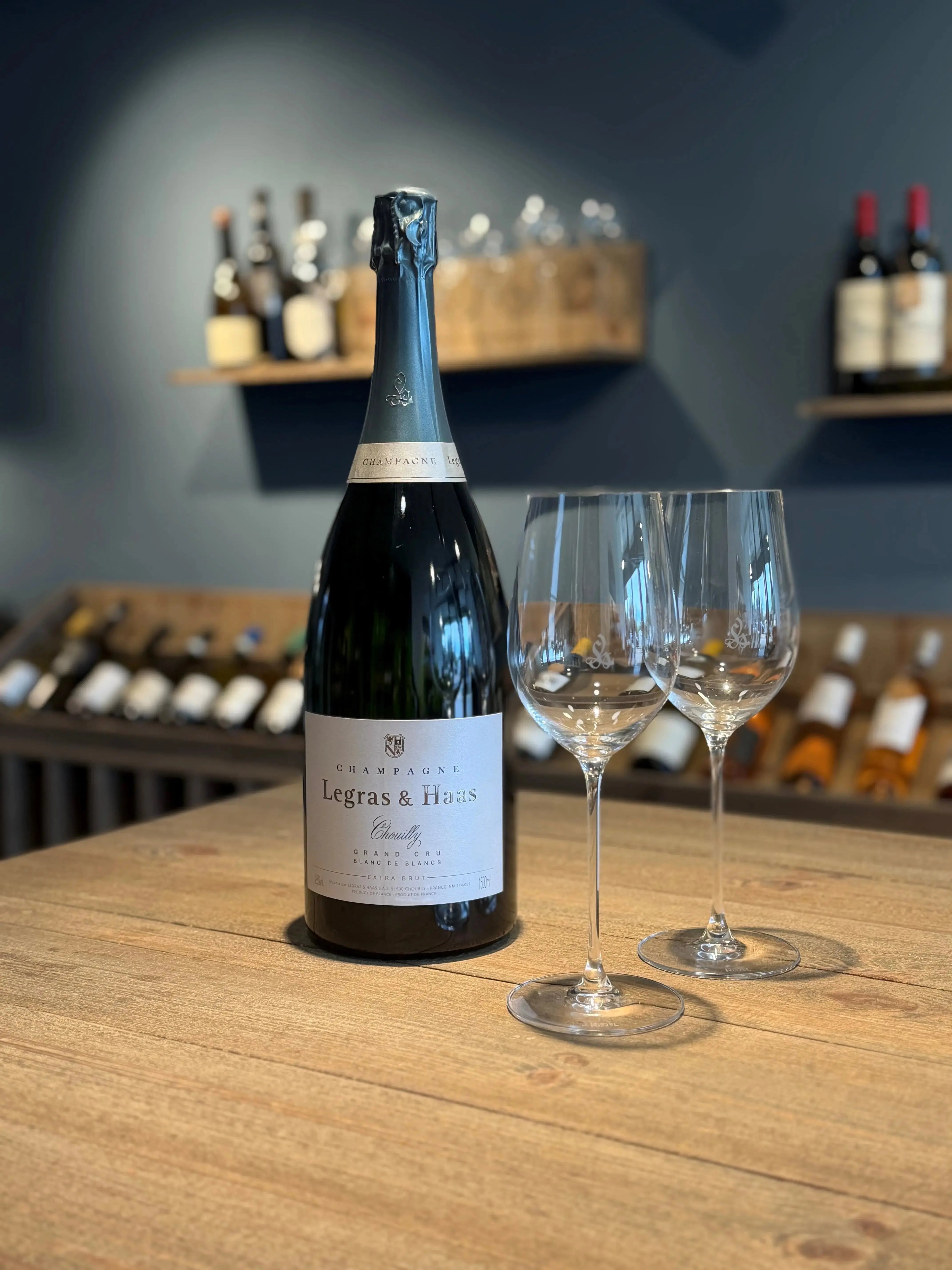 Champagne Legras & Haas Blanc de Blancs Grand Cru | 1.5 l Magnum Santos Gourmet