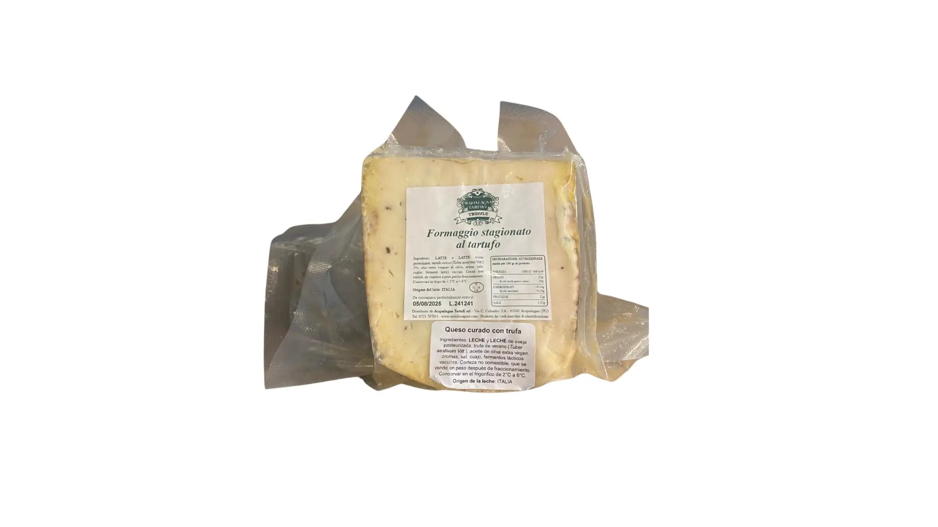 Seasoned cheese with truffle 350gr Santos Gourmet