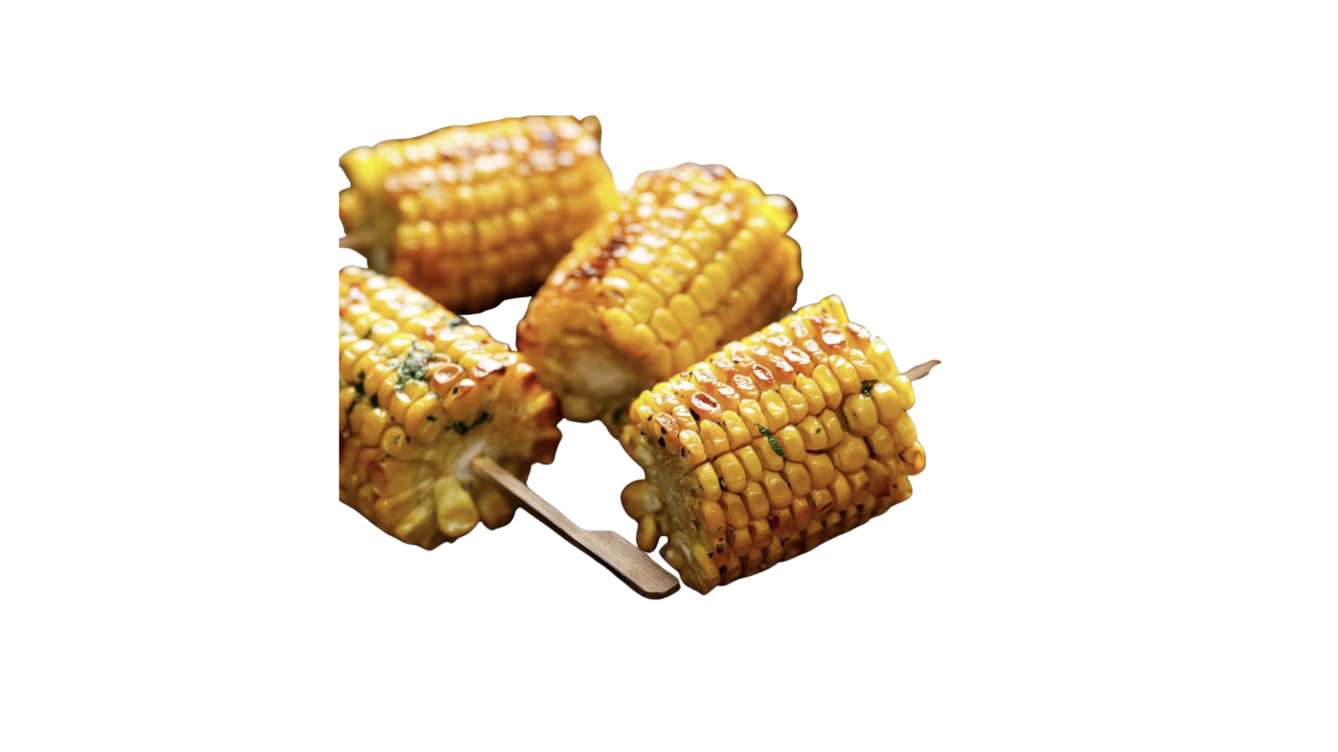 Santos Gourmet corn cob pieces (6pcs) displayed beautifully, perfect for gourmet cooking and adding rustic charm to your dishes.