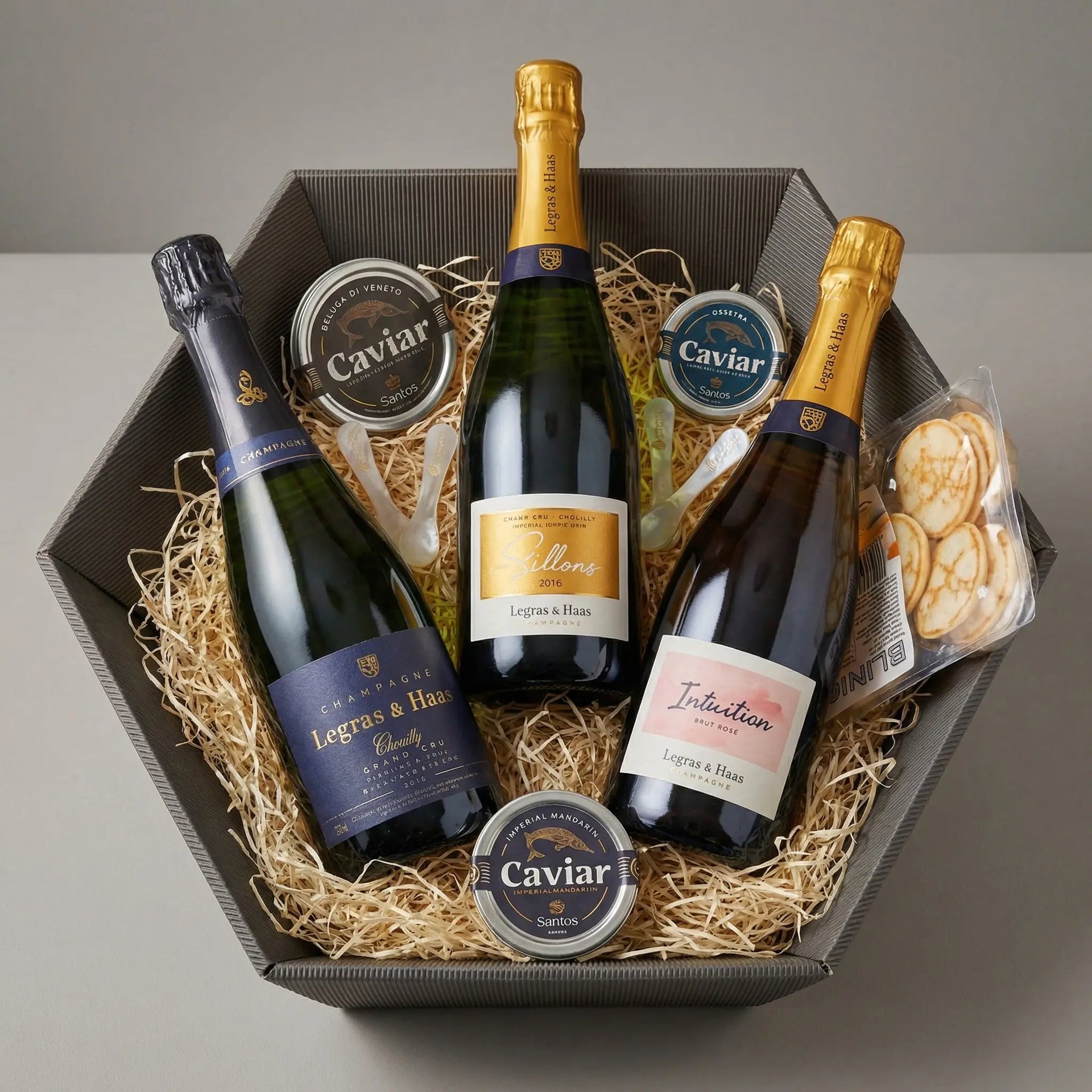 Gift Box - CHAMPAGNE & CAVIAR GIFT BOX from Santos Gourmet Santos Gourmet