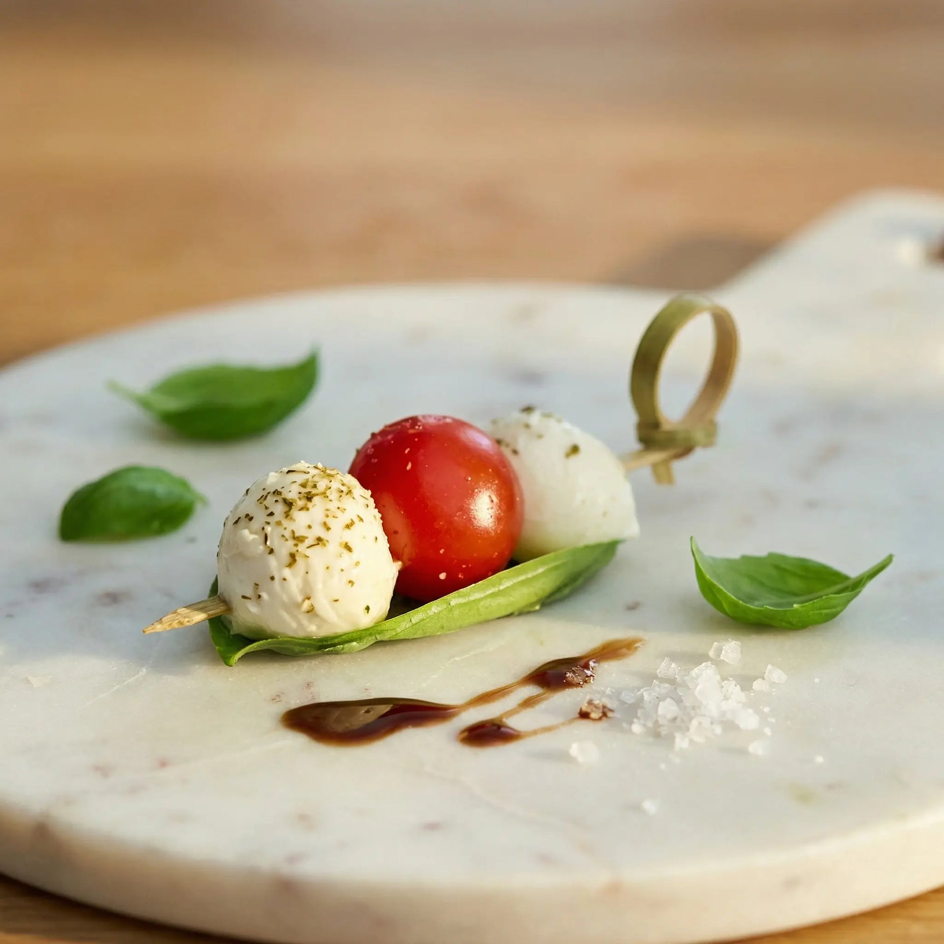 Santos Gourmet Caprese Lollipops - 12 Delicious Mozzarella, Tomato & Basil Skewers Santos Gourmet