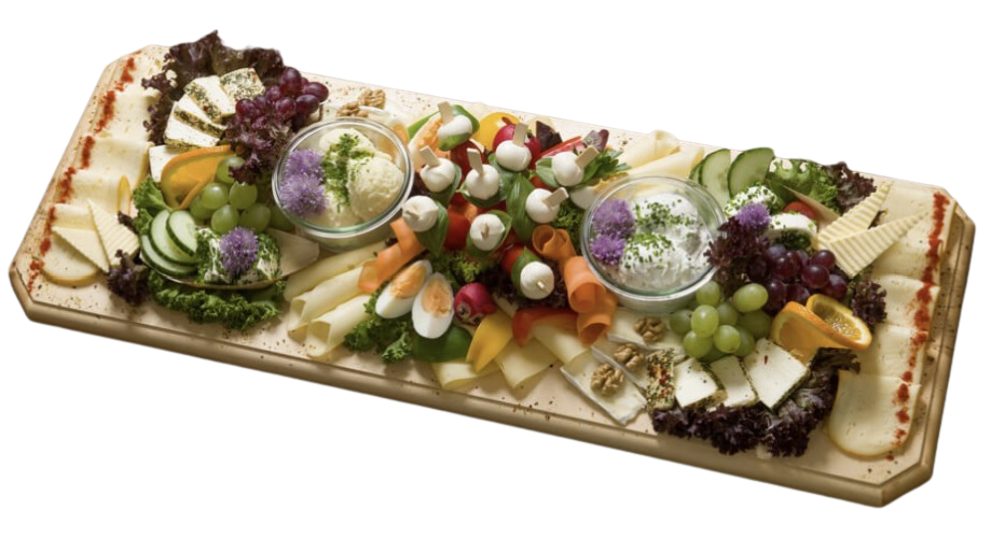 Cheese tapas plate featuring a luxurious selection of fine soft to hard cheeses, complemented by figs, nuts, and honey, perfect for yacht catering and maritime events.