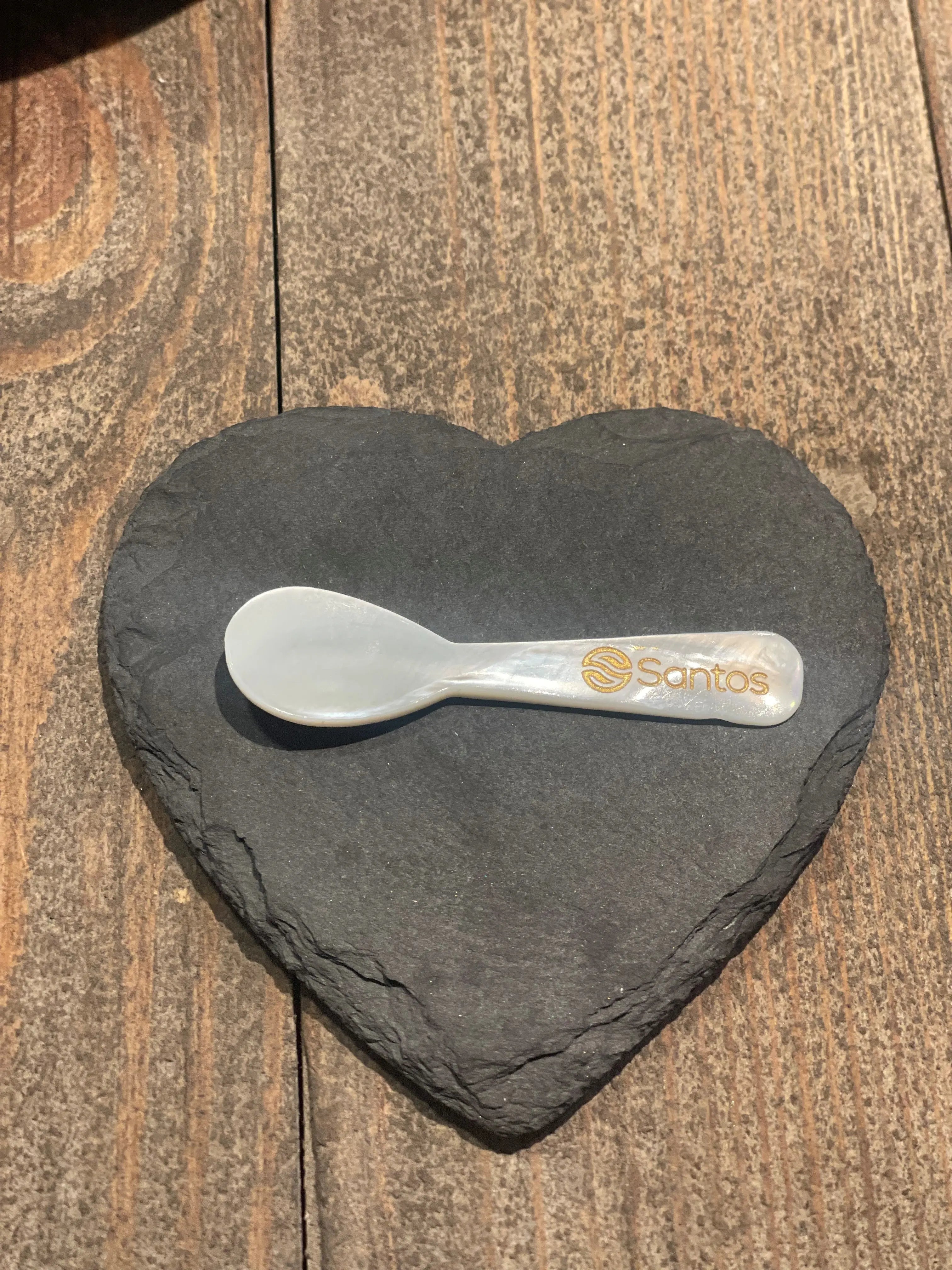 Caviar Löffel/Santos Logo Perlmut 7 cm Santos Gourmet