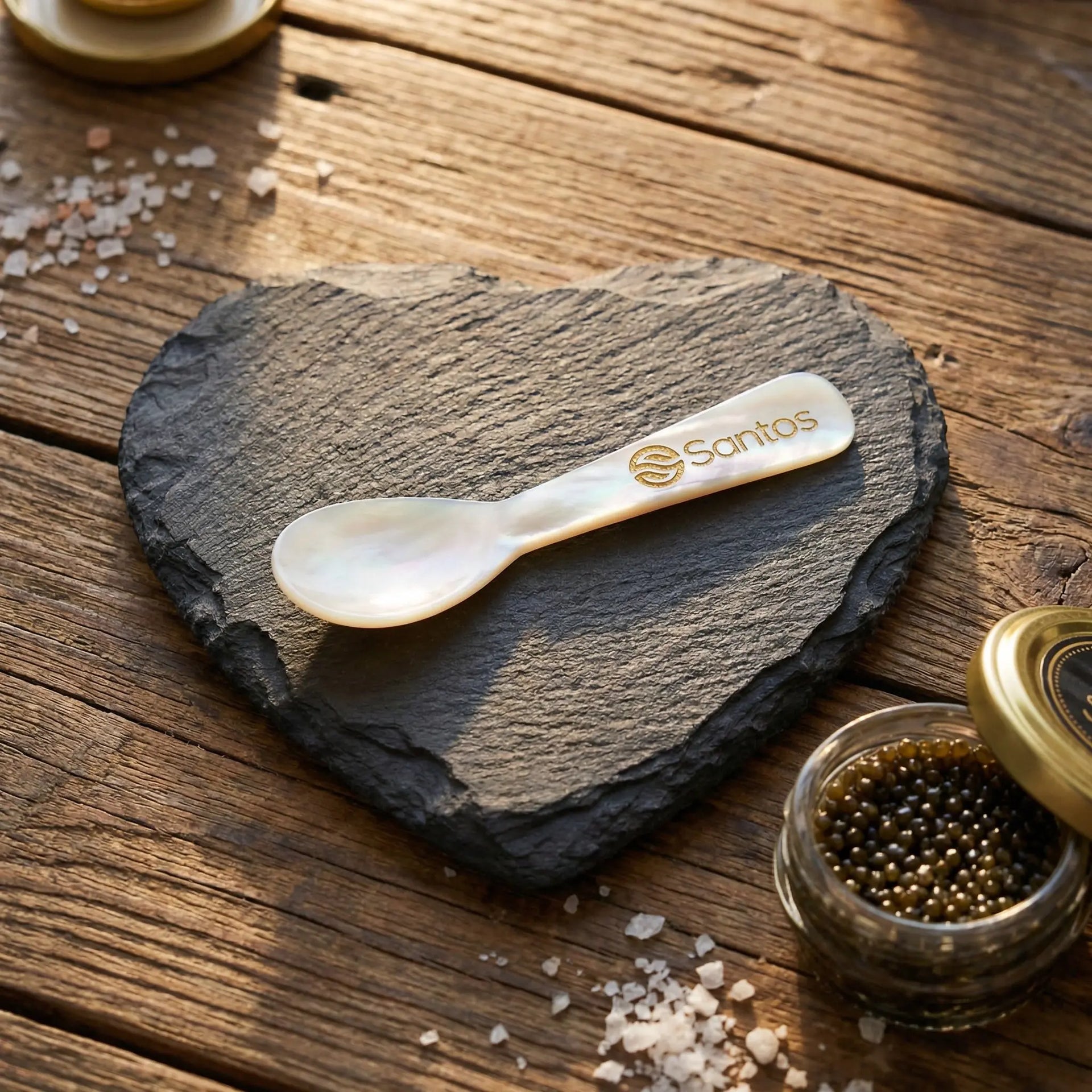Caviar spoon - Santos Logo Caviar Perlmut 7 cm Santos Gourmet