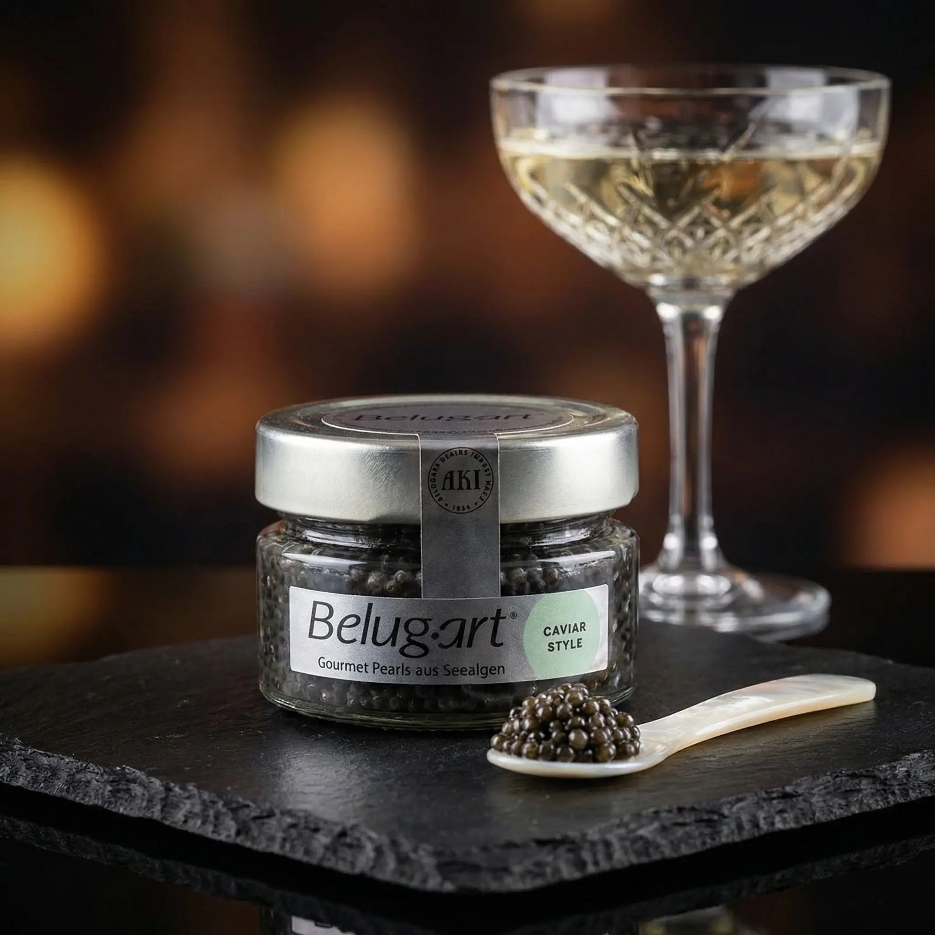veggie caviar - Beluga Type of Seaweed 100g Santos Gourmet